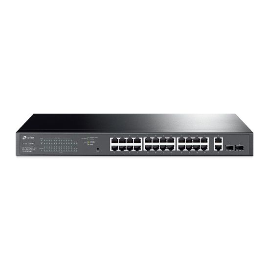 Image de TP-Link commutateur réseau Géré L2 Gigabit Ethernet (10/100/1000) Connexion Ethernet, supportant l'alimentation via ce port (PoE) 1U Noir (TL-SG1428PE)