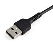 Image de StarTech.com Câble USB-A vers Lightning Noir Robuste 30cm - Câble de Charge/Synchronisation de Type A vers Lightning en Fibre Aramide - iPad/iPhone 12 - Certifié Apple MFi (RUSBLTMM30CMB)