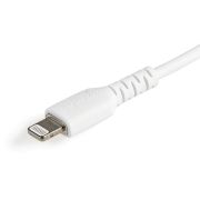 Image de StarTech.com Câble USB-A vers Lightning Blanc Robuste 30cm - Câble de Charge/Synchronisation de Type A vers Lightning en Fibre Aramide - iPad/iPhone 12 - Certifié Apple MFi (RUSBLTMM30CMW)