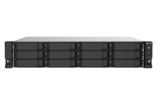 Image de QNAP serveur de stockage NAS Rack (2 U) Ryzen Embedded V1500B 8 Go DDR4 0 To QNAP QTS Aluminium, Noir (TS-1273AU-RP-8G)