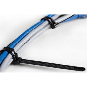 Image de StarTech.com Colliers de Serrage Réutilisables 25 cm Noirs - Largeur 7 mm - Diam. faisceau 65 mm - Résistance traction 22 kg - Colson nylon détachable - Intérieur/extérieur - ... (CBMZTRB10BK)