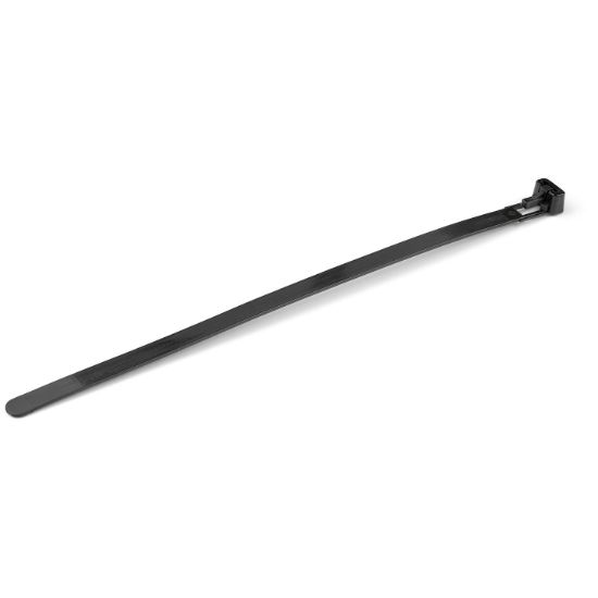 Image de StarTech.com Colliers de Serrage Réutilisables 20 cm Noirs - Largeur 7 mm - Diam. faisceau 50 mm - Résistance traction 22 kg - Colson nylon détachable - Intérieur/extérieur - ... (CBMZTRB8BK)