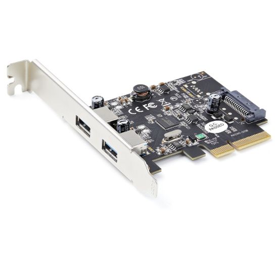 Image de StarTech.com Carte PCIe 2 Ports USB - 10Gbps/port - Carte Contrôleur Hôte USB 3.2 Gen 2 Type-A PCI Express 3.0 x2 - Carte Adaptateur Additionnelle - Full/Low Profile - Window ... (PEXUSB312A3)