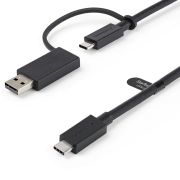 Image de StarTech.com Câble USB-C de 1m avec Adaptateur USB-A Dongle, USB 10Gbps/5Gbps, 100W (5A) PD, 8K 60Hz/4K 144Hz DP Alt Mode - Compatible Thunderbolt (USBCCADP)