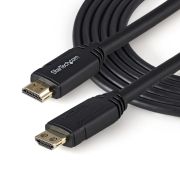Image de StarTech.com Câble HDMI 2.0 de 3m, Câble HDMI Haute Vitesse 4K avec Ethernet, Câble HDMI Ultra HD, 4K 60Hz HDR10, Câble/Cordon HDMI UHD, Connecteurs Mâle à Mâle à Pince (HDMM3MLP)