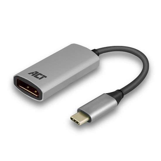 Image de ACT câble vidéo et adaptateur 0,15 m USB Type-C DisplayPort Gris (AC7030)