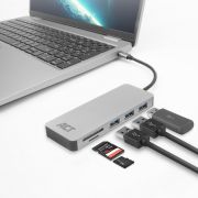 Image de ACT hub & concentrateur USB 3.2 Gen 1 (3.1 Gen 1) Type-C 5000 Mbit/s Gris (AC7050)