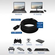 Image de ACT câble USB USB 2.0 10 m USB A Noir (AC6010)