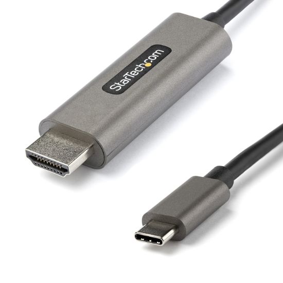 Image de StarTech.com Câble USB C vers HDMI 4K 60Hz HDR10 4m - Câble Adaptateur Vidéo Ultra HD USB Type-C vers HDMI 4K 2.0b - Convertisseur Graphique USB-C vers HDMI HDR - DP 1.4 Alt ... (CDP2HDMM4MH)