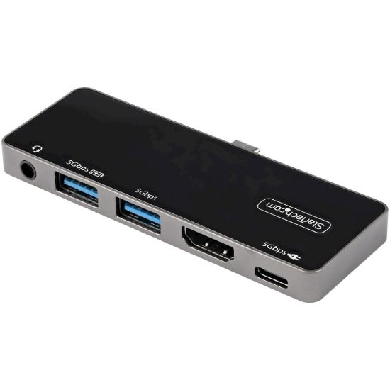 Image de StarTech.com Adaptateur Multiport USB-C - USB-C vers 4K 60Hz HDMI 2.0 - Power Delivery Passthrough 100W - Hub USB 3.0 3 Ports - Audio - Mini Dock USB-C - Travel Dock USB Type- ... (DKT30ICHPD)