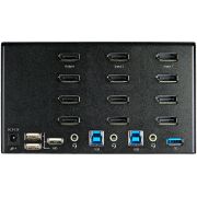 Image de StarTech.com Switch KVM 2 Ports Quadruple Écran DisplayPort - 4K 60Hz UHD HDR - Concentrateur KVM 4K DP 1.2 avec 2 Ports USB 3.0 (5Gbps) & 4 Ports USB 2.0 HID, Audio - Commu ... (SV231QDPU34K)