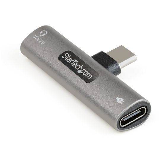 Image de StarTech.com Adaptateur USB-C Audio & Chargeur - Convertisseur Audio Port USB-C Casque/Écouteurs - 60W USB Type-C Power Delivery Pass-Through - Smartphone/Tablette/Portable (CDP2CAPDM)