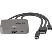 Image de StarTech.com Adaptateur MultiPorts 3-en-1 vers HDMI - Convertisseur USB-C 4K 60Hz, HDMI ou Mini DisplayPort vers HDMI pour Salles de Conférences - Adaptateur Digital AV Video ... (CDPHDMDP2HD)