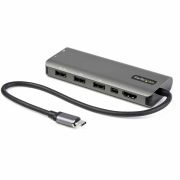 Image de StarTech.com Adaptateur Multiports USB-C - USB-C vers HDMI ou Mini DisplayPort 4K 60Hz - Alimentation 100W Passthrough - Hub USB 4 Ports 10Gbps - Mini Dock USB Type-C - Câbl ... (DKT31CMDPHPD)