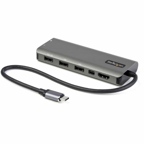 Image de StarTech.com Adaptateur Multiports USB-C - USB-C vers HDMI ou Mini DisplayPort 4K 60Hz - Alimentation 100W Passthrough - Hub USB 4 Ports 10Gbps - Mini Dock USB Type-C - Câbl ... (DKT31CMDPHPD)