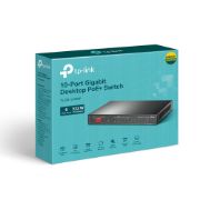 Image de TP-Link commutateur réseau Non-géré Gigabit Ethernet (10/100/1000) Connexion Ethernet, supportant l'alimentation via ce port (PoE) Noir (TL-SG1210MP)