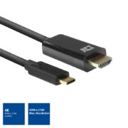 Image de ACT câble vidéo et adaptateur 2 m USB Type-C HDMI Type A (Standard) Noir (AC7315)