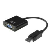 Image de ACT câble vidéo et adaptateur 0,15 m DisplayPort VGA (D-Sub) Noir (AC7515)