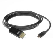 Image de ACT câble vidéo et adaptateur 2 m USB Type-C DisplayPort Noir (AC7325)