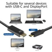 Image de ACT câble vidéo et adaptateur 2 m USB Type-C DisplayPort Noir (AC7325)