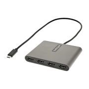 Image de StarTech.com Adaptateur USB C vers 4 HDMI - Carte Vidéo & Graphique Externe - Convertisseur USB Type-C vers Quadruple Écran HDMI - 1080p 60Hz - Dongle Multi Écran - Windows Uniq ... (USBC2HD4)