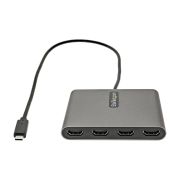 Image de StarTech.com Adaptateur USB C vers 4 HDMI - Carte Vidéo & Graphique Externe - Convertisseur USB Type-C vers Quadruple Écran HDMI - 1080p 60Hz - Dongle Multi Écran - Windows Uniq ... (USBC2HD4)