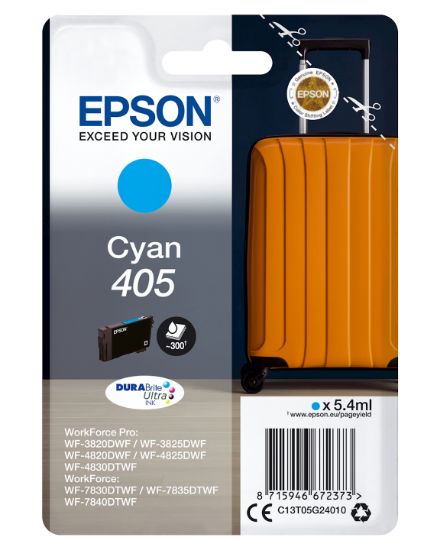 Image de Epson Singlepack Cyan 405 DURABrite Ultra Ink (C13T05G24020)
