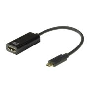Image de ACT câble vidéo et adaptateur 0,15 m USB Type-C HDMI Type A (Standard) Noir (AC7310)