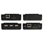 Image de StarTech.com Extendeur KVM 4K HDMI sur Fibre Optique - Extender Commutateur Console KVM HDMI Video & USB - jusqu'à 300m (MultiMode) - 2 Modules 10G MMF SFP+ - Kit d'Extensio ... (SV565FXHD4KU)