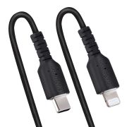 Image de StarTech.com Câble USB-C vers Lightning de 50cm - Adaptateur USB C vers Lightning Noir Certifié Mfi, Gaine Durable en TPE - Câble USB Type-C vers Lightning - Chargeur USB- ... (RUSB2CLT50CMBC)