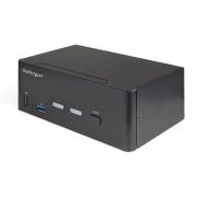 Image de StarTech.com Commutateur KVM HDMI 2.0, 2 Ports, 2 Écrans - 4K 60Hz Ultra HDR - Commutateur KVM de Bureau 4K HDMI 2.0 avec Hub USB 3.0 à 2 Ports (5Gbps) & 4x USB 2.0 HID, Aud ... (SV231DHU34K6)