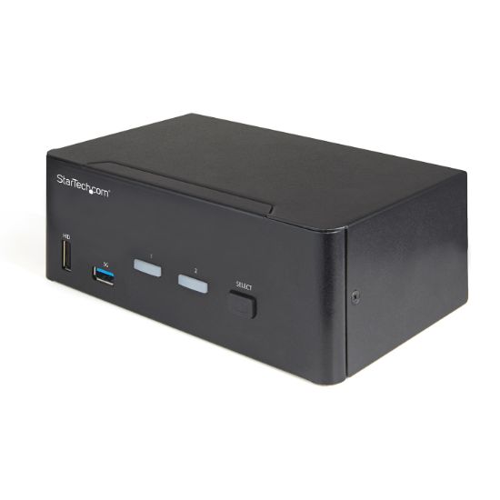 Image de StarTech.com Commutateur KVM HDMI 2.0, 2 Ports, 2 Écrans - 4K 60Hz Ultra HDR - Commutateur KVM de Bureau 4K HDMI 2.0 avec Hub USB 3.0 à 2 Ports (5Gbps) & 4x USB 2.0 HID, Aud ... (SV231DHU34K6)