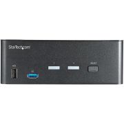 Image de StarTech.com Commutateur KVM HDMI 2.0, 2 Ports, 2 Écrans - 4K 60Hz Ultra HDR - Commutateur KVM de Bureau 4K HDMI 2.0 avec Hub USB 3.0 à 2 Ports (5Gbps) & 4x USB 2.0 HID, Aud ... (SV231DHU34K6)