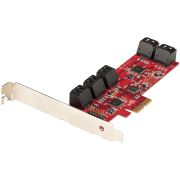 Image de StarTech.com Carte PCI Express SATA 10 ports - Carte Contrôleur PCIe SATA - 6Gbps - ASM1166 Non-Raid - Convertisseur PCI Express 2.0 vers SATA - Connecteurs SATA Emp ... (10P6G-PCIE-SATA-CARD)
