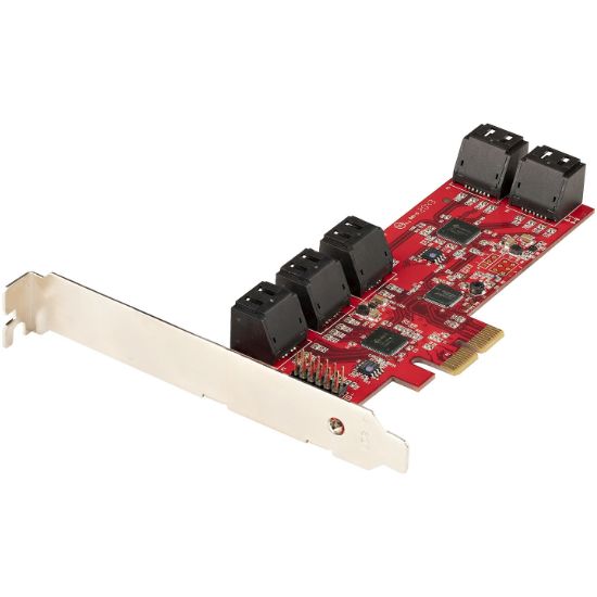 Image de StarTech.com Carte PCI Express SATA 10 ports - Carte Contrôleur PCIe SATA - 6Gbps - ASM1166 Non-Raid - Convertisseur PCI Express 2.0 vers SATA - Connecteurs SATA Emp ... (10P6G-PCIE-SATA-CARD)