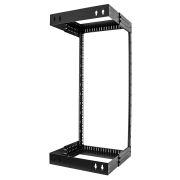Image de StarTech.com Rack Réseau Mural 24U à 2 Montants, Rack Serveur 19" à Cadre Ouvert avec Profondeur Ajustable, Rack de Données Mural pour IT/AV/Panneau de Patch/ Equipem ... (RACK-24U-20-WALL-OA)