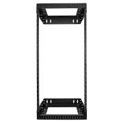 Image de StarTech.com Rack Réseau Mural 24U à 2 Montants, Rack Serveur 19" à Cadre Ouvert avec Profondeur Ajustable, Rack de Données Mural pour IT/AV/Panneau de Patch/ Equipem ... (RACK-24U-20-WALL-OA)
