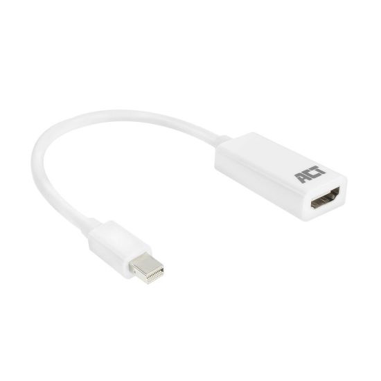 Image de ACT câble vidéo et adaptateur 0,15 m Mini DisplayPort HDMI Type A (Standard) Blanc (AC7525)