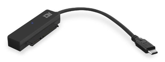 Image de ACT changeur de genre de câble USB Type-C SATA 7-pin + 15pin Noir (AC1525)