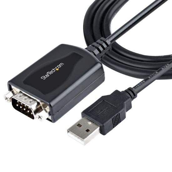 Image de StarTech.com Câble USB vers RS232 de 1m - Câble Convertisseur USB vers RS232 DB9 Mâle avec Rétention du Port COM - Prolific IC - Adaptateur USB vers Série pour PLC/Impr ... (1P3FPC-USB-SERIAL)
