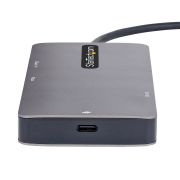 Image de StarTech.com Adaptateur Multiport USB C - Vidéo Double HDMI 4K 60Hz - Hub USB-A 5 Gbps à 2 Ports, 100W Power Delivery Pass-Through, GbE, SD/Micro SD, Station d'Accuei ... (120B-USBC-MULTIPORT)