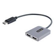 Image de StarTech.com Hub DisplayPort HDMI Double - Dual HDMI 4K 60Hz - Hub DP vers HDMI MST - Convertisseur DisplayPort Mâle vers HDMI Femelle - Convertisseur DP vers 2x HDMI avec C ... (MST14DP122HD)