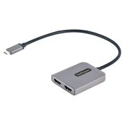 Image de StarTech.com Adaptateur USB-C vers Double HDMI, Hub USB Type-C Multi-Moniteur MST, Double Écran HDMI 4K 60Hz pour Ordinateur Portable Extender / Splitter, HDR, Câble Intégré ... (MST14CD122HD)