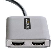 Image de StarTech.com Adaptateur USB-C vers Double HDMI, Hub USB Type-C Multi-Moniteur MST, Double Écran HDMI 4K 60Hz pour Ordinateur Portable Extender / Splitter, HDR, Câble Intégré ... (MST14CD122HD)