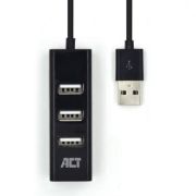 Image de ACT hub & concentrateur USB 2.0 480 Mbit/s Noir (AC6205)
