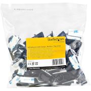 Image de StarTech.com 100 Pinces Attache Câbles Adhésives Noir, Organiseur Câbles Réseau/Ethernet/Bureau/Ordinateur, Range Câbles Bureau Autocollant, Pince Nylon Autocollante Ignifugée UL/ ... (CBMCC2)