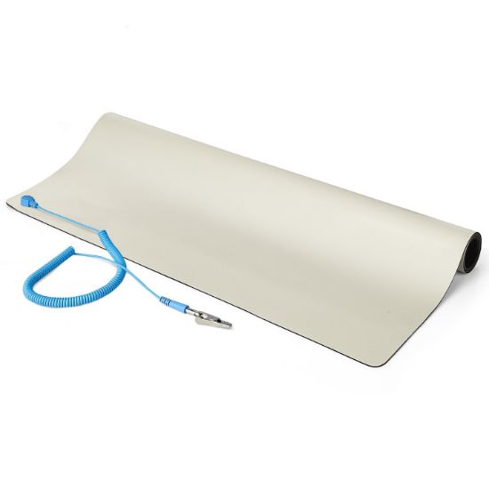 Image de StarTech.com Tapis Antistatique ESD - Tapis de Bureau ESD Universel - Sous-couche pour Réparation d'Appareils Électroniques - Tapis de Travail avec Câble de Mise à la ... (LG-ANTI-STATIC-MAT)