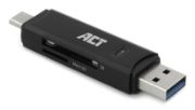 Image de ACT lecteur de carte mémoire USB 3.2 Gen 1 (3.1 Gen 1) Noir (AC6375)