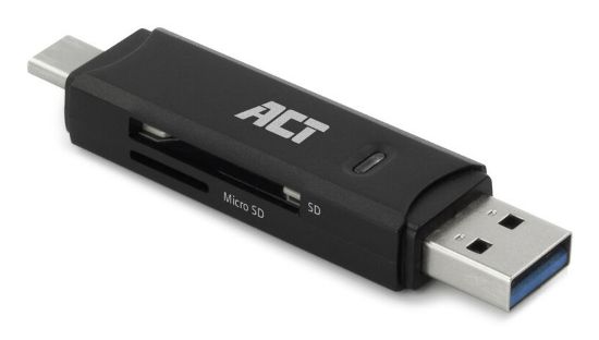 Image de ACT lecteur de carte mémoire USB 3.2 Gen 1 (3.1 Gen 1) Noir (AC6375)