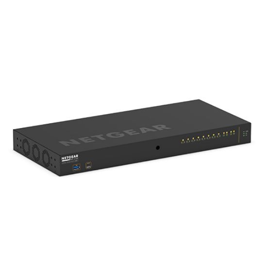 Image de NETGEAR M4250-10G2XF-PoE+ Géré L2/L3 Gigabit Ethernet (10/100/1000) Connexion Ethernet, supportant l'alimentation via ce port (PoE) 1U Noir (GSM4212PX-100EUS)